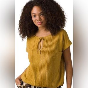 Prana Ocupas Popover short-sleeved shirt in “Canella” color, XL, NWT